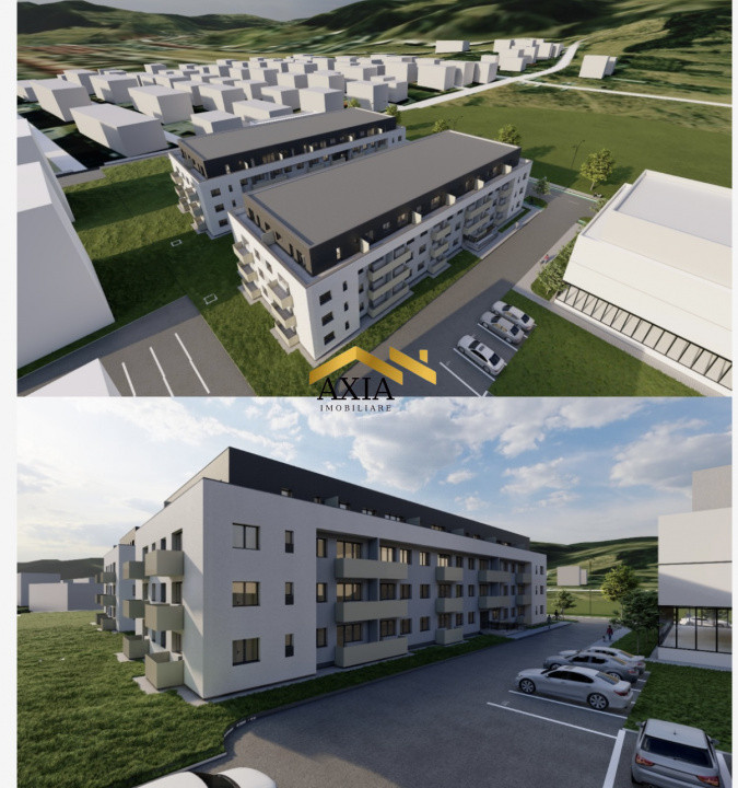 Apartament 2 camere | Zona Terra | 2 balcoane | Etaj intermediar | 63,83 mp