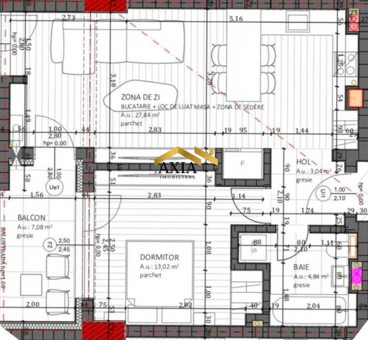 Apartament 2 camere, 49 mp, zona BMW!