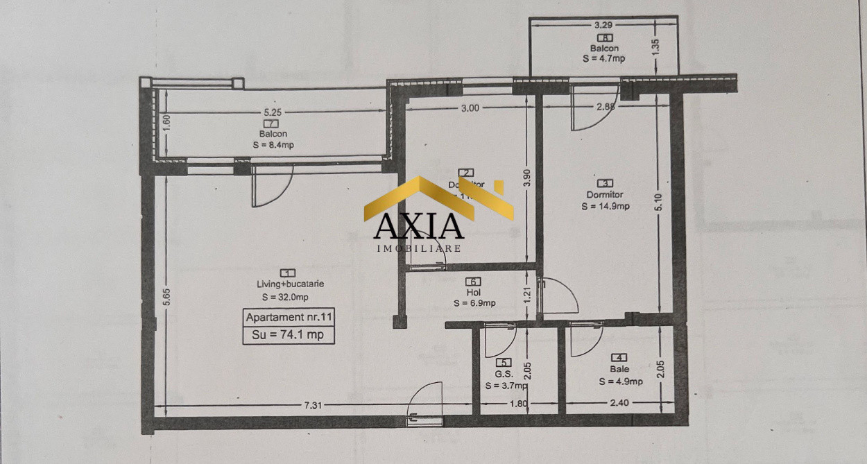 Apartament 3 camere, 74, mp utili, 15 mp, terase zona, Subcetate!