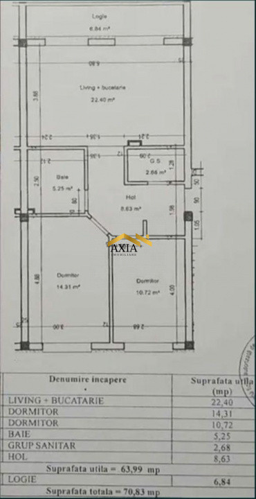 Apartament 3 camere, 64 mp, 2 parcări subterane, zona Terra!