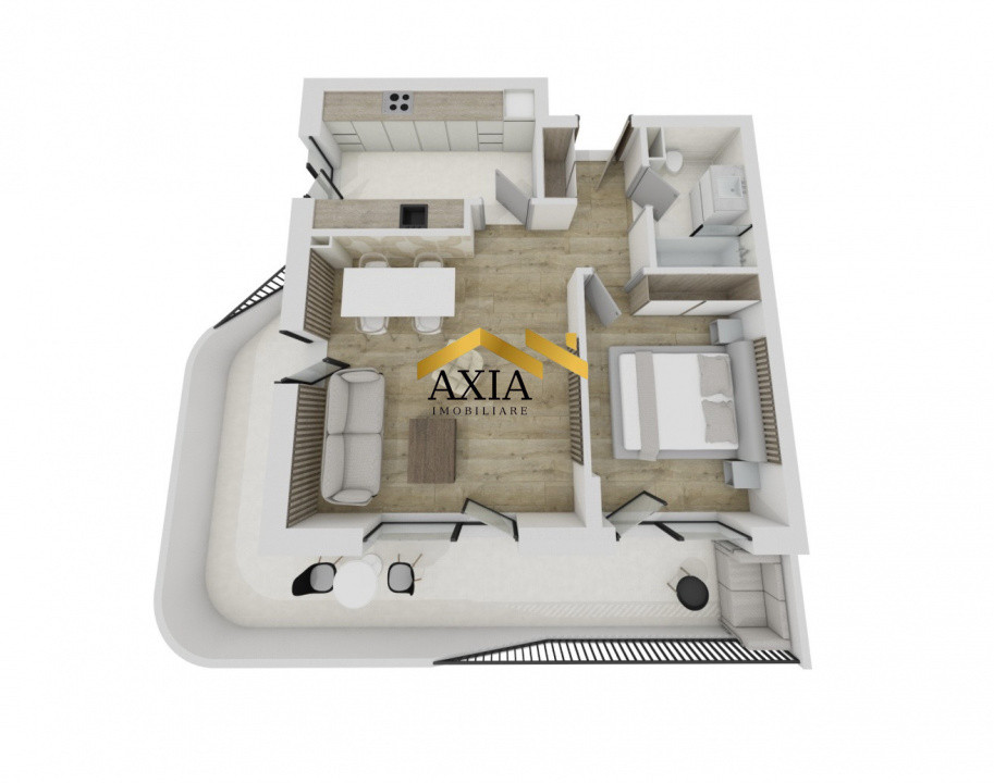 Apartament spațios cu terasă mare, semifinisat – Eroilor