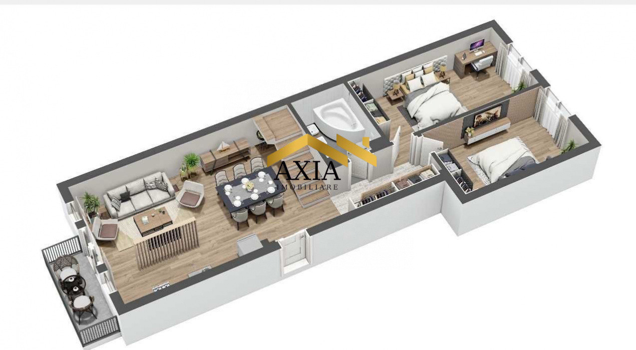 Apartament pe 2 nivele, 165 mp, zona Stejarului, Florești, cu terasă