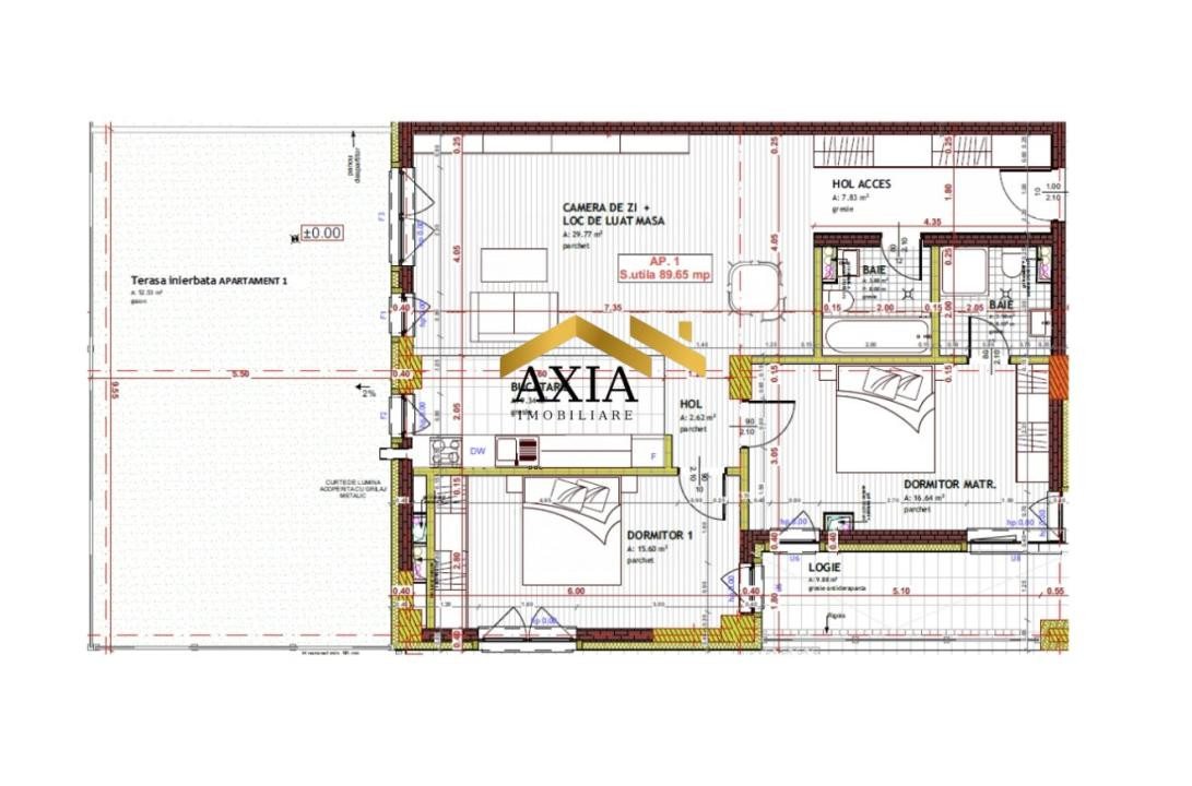 Apartament 3 camere cu grădină proprie de 52 mp | Tineretului, Florești 