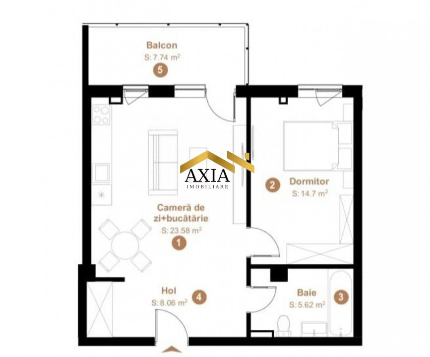 Apartament 2 camere, zona Vivo!