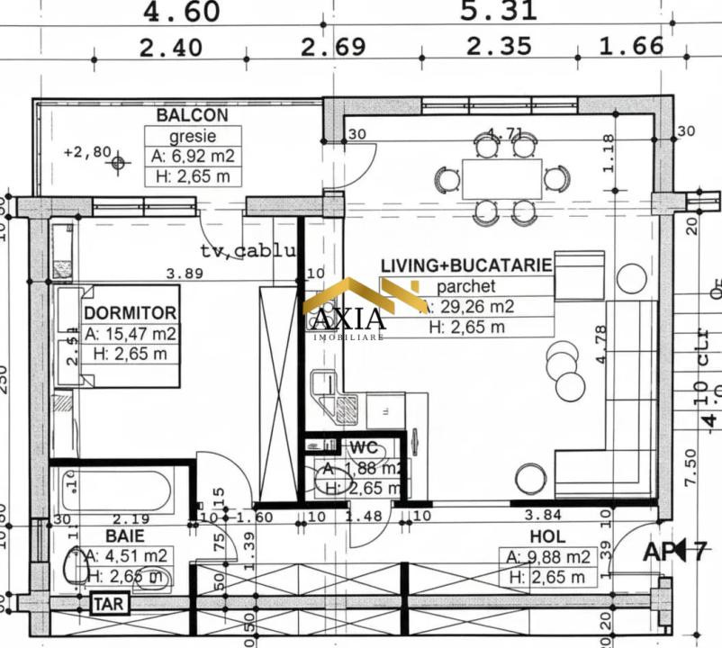 Apartament cu 2 camere de vânzare | Zona Parcul Poligon | 64 mp utili | Parcare 