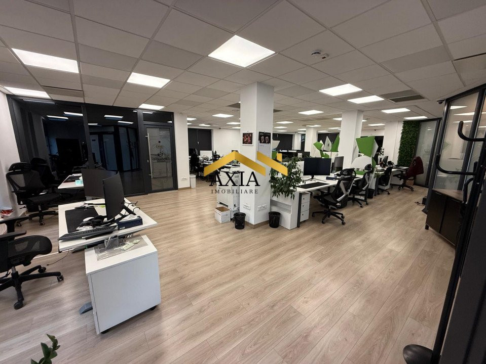 Spațiu de birouri de închiriat – 900 m², parcare inclusă, infrastructură IT